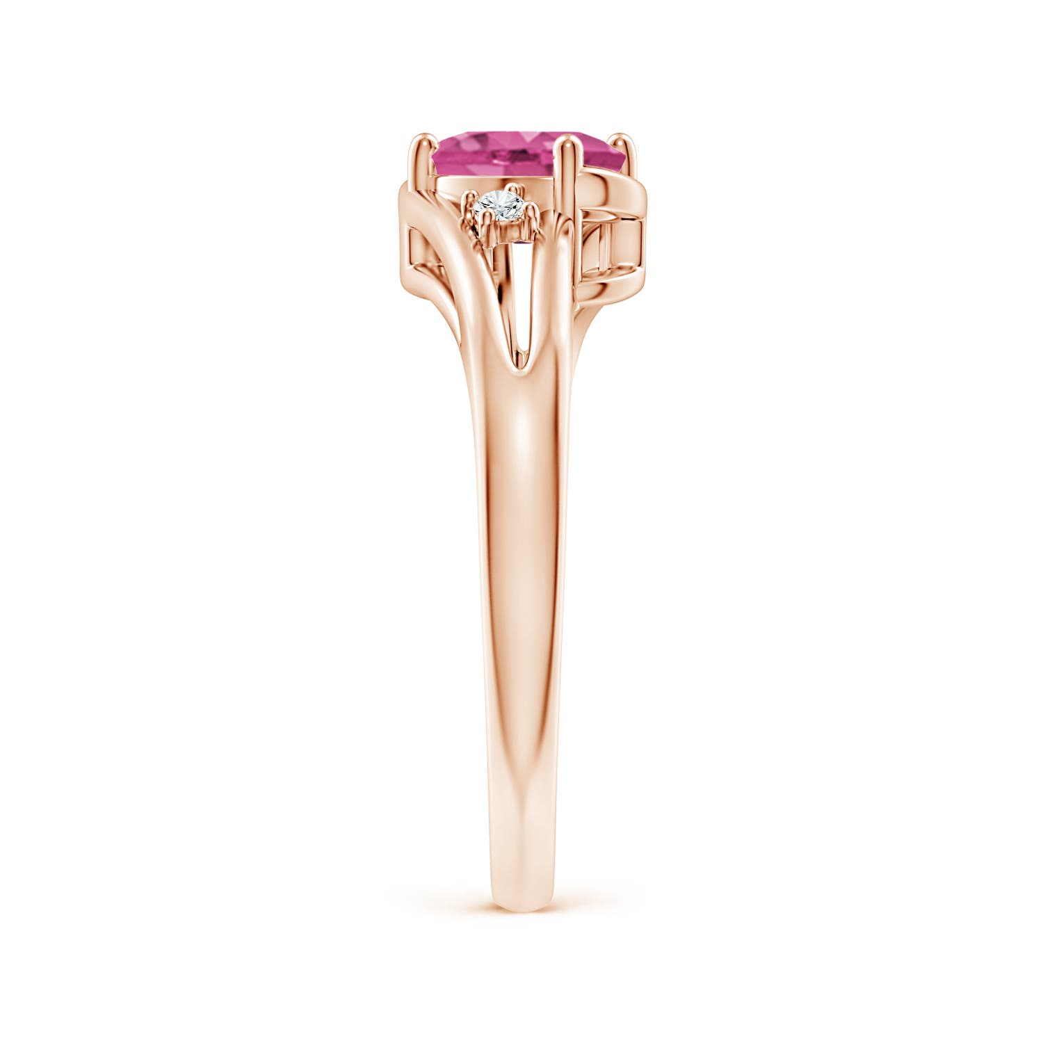 AAAA - Pink Sapphire / 0.89 CT / 14 KT Rose Gold