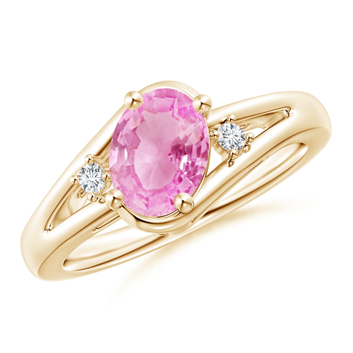 A - Pink Sapphire / 1.5 CT / 14 KT Yellow Gold