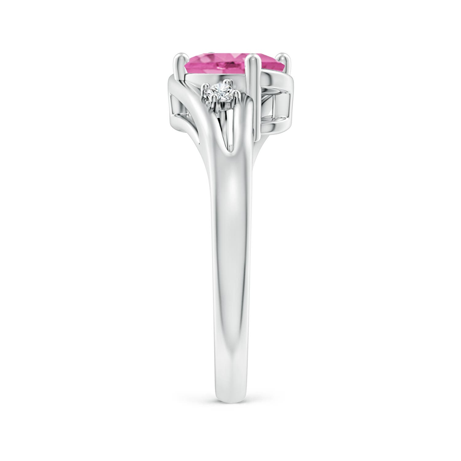 AA - Pink Sapphire / 1.5 CT / 14 KT White Gold