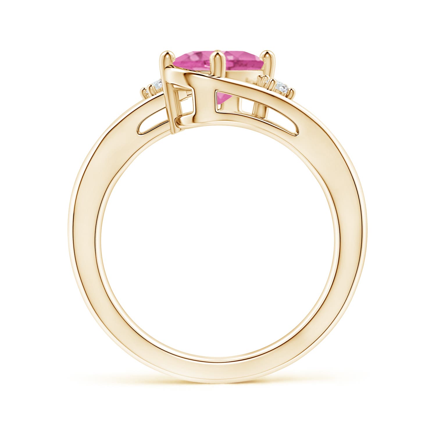 AA - Pink Sapphire / 1.5 CT / 14 KT Yellow Gold