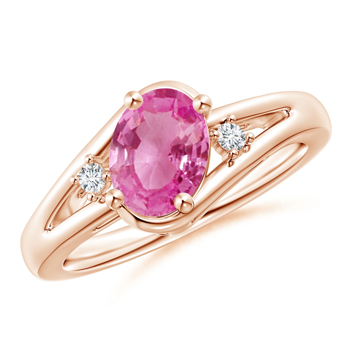 AAA - Pink Sapphire / 1.5 CT / 14 KT Rose Gold