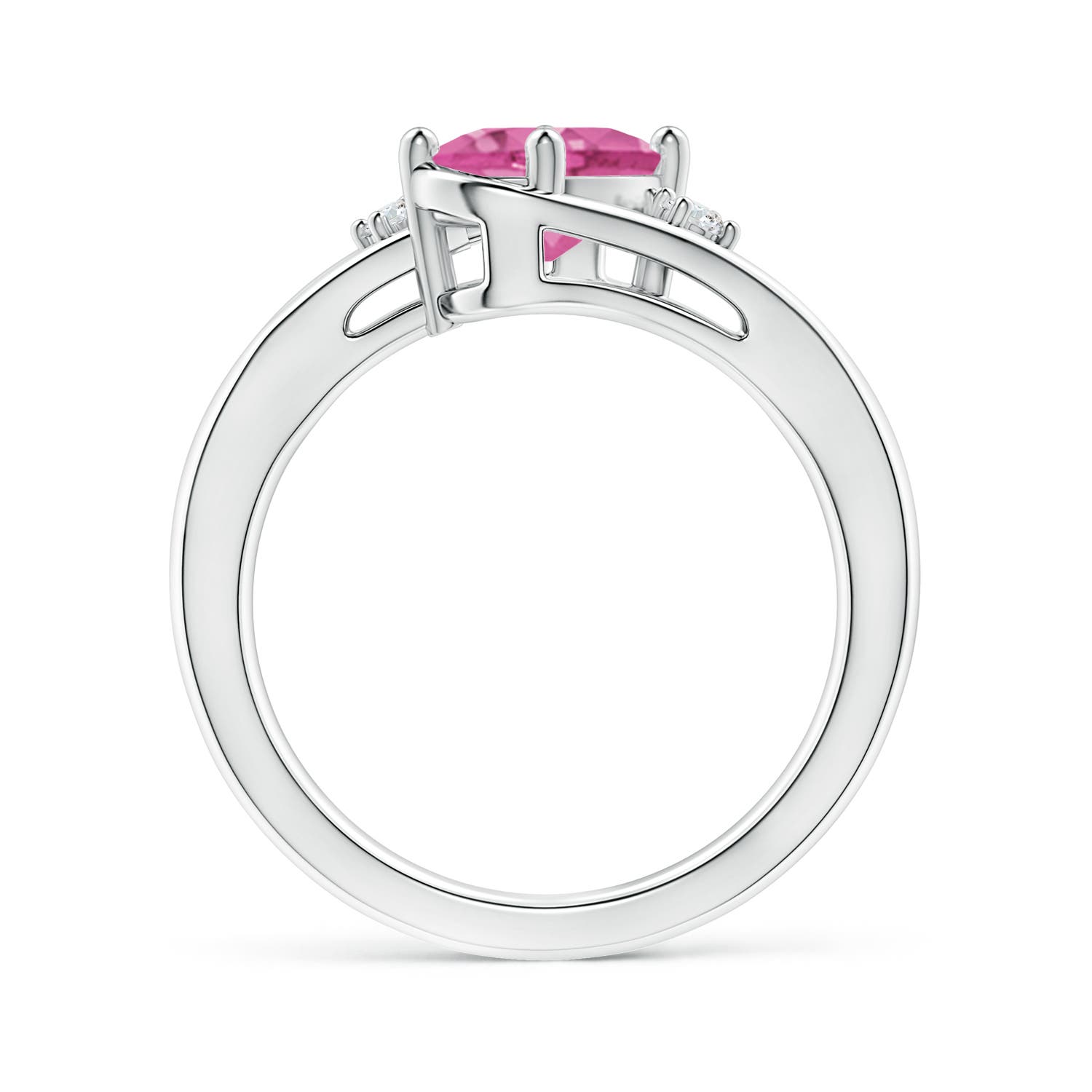 AAA - Pink Sapphire / 1.5 CT / 14 KT White Gold