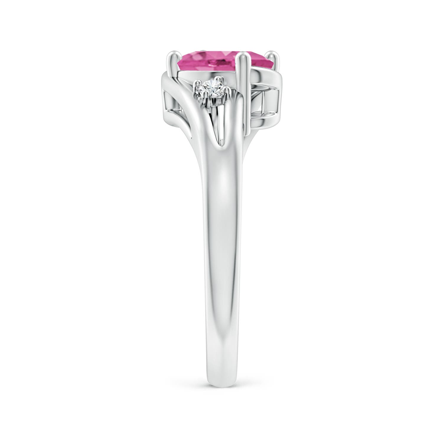 AAA - Pink Sapphire / 1.5 CT / 14 KT White Gold