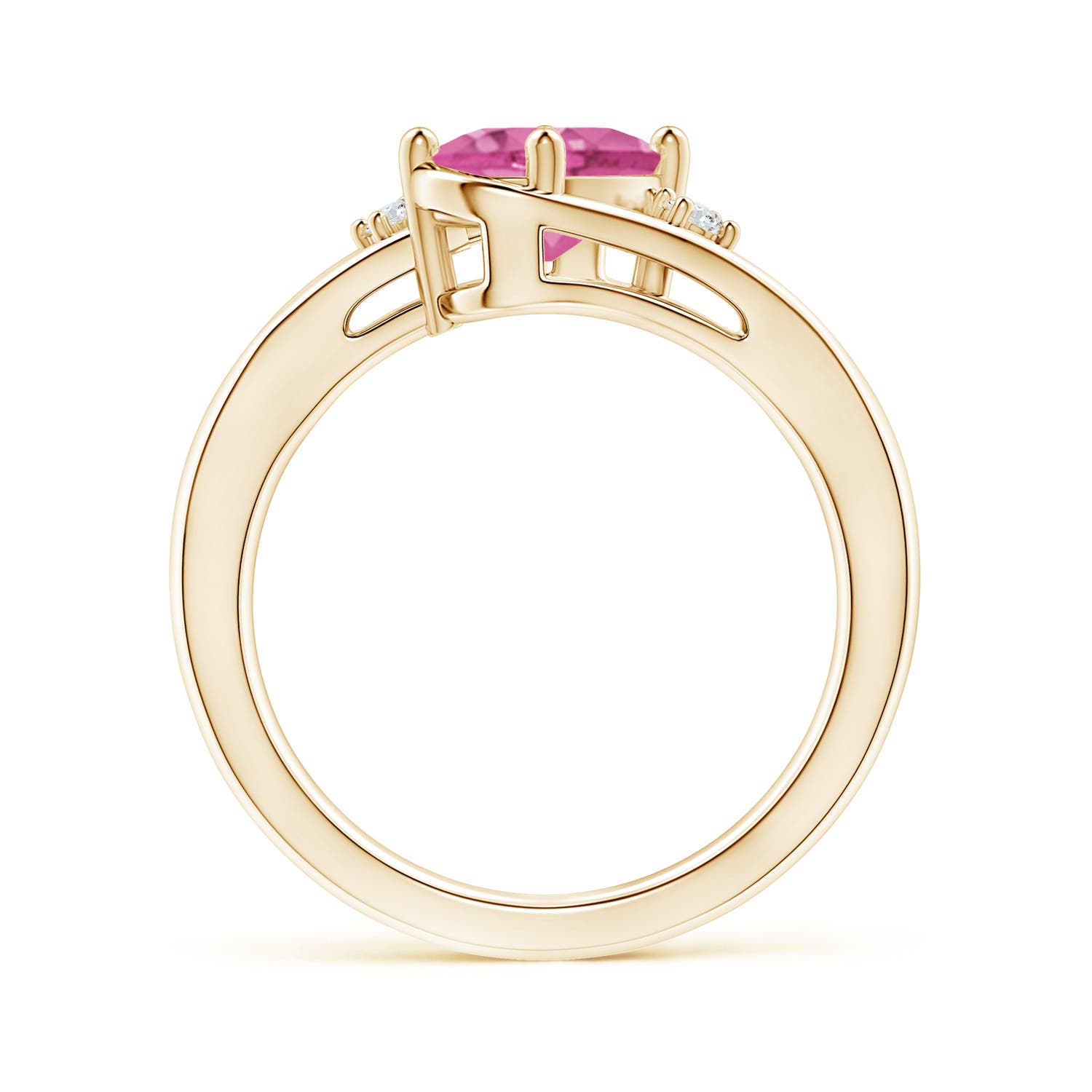 AAA - Pink Sapphire / 1.5 CT / 14 KT Yellow Gold