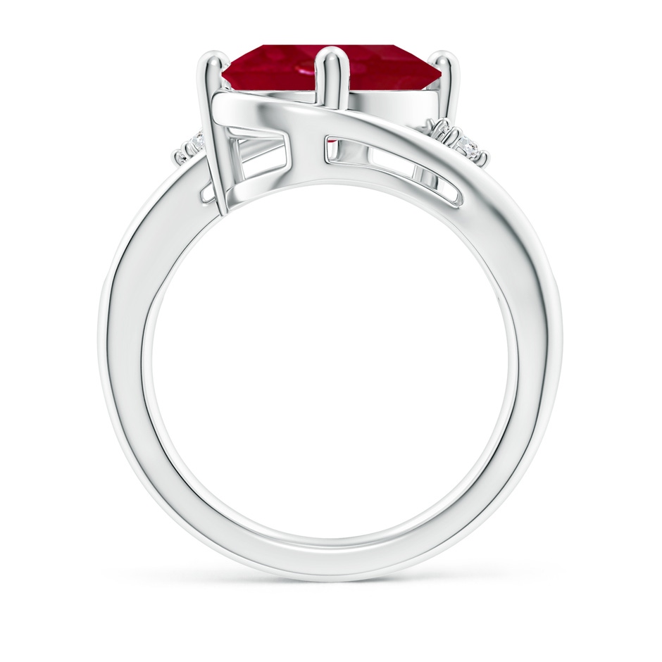 12x10mm AA Ruby and Diamond Split Shank Ring in White Gold side 199