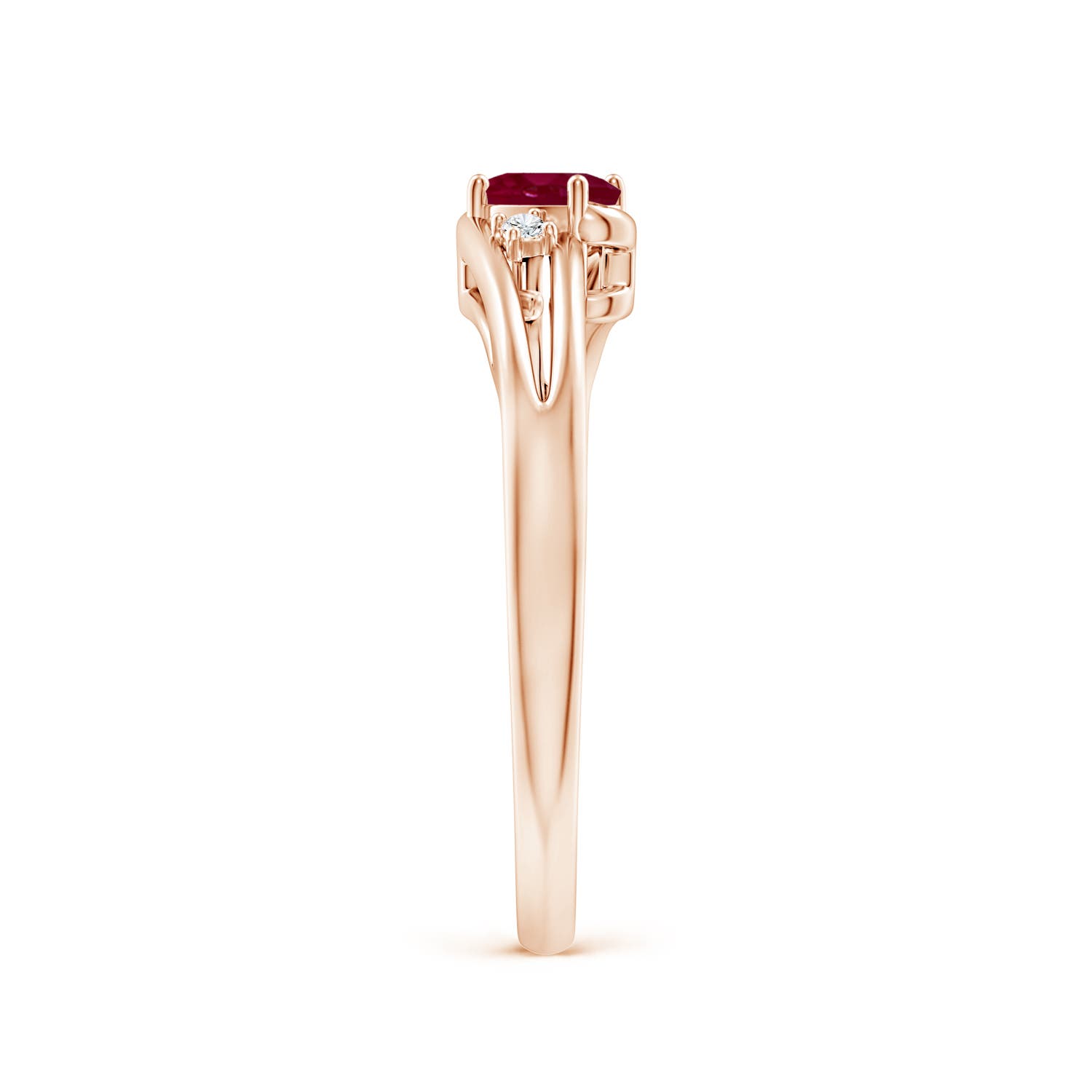 A - Ruby / 0.27 CT / 14 KT Rose Gold