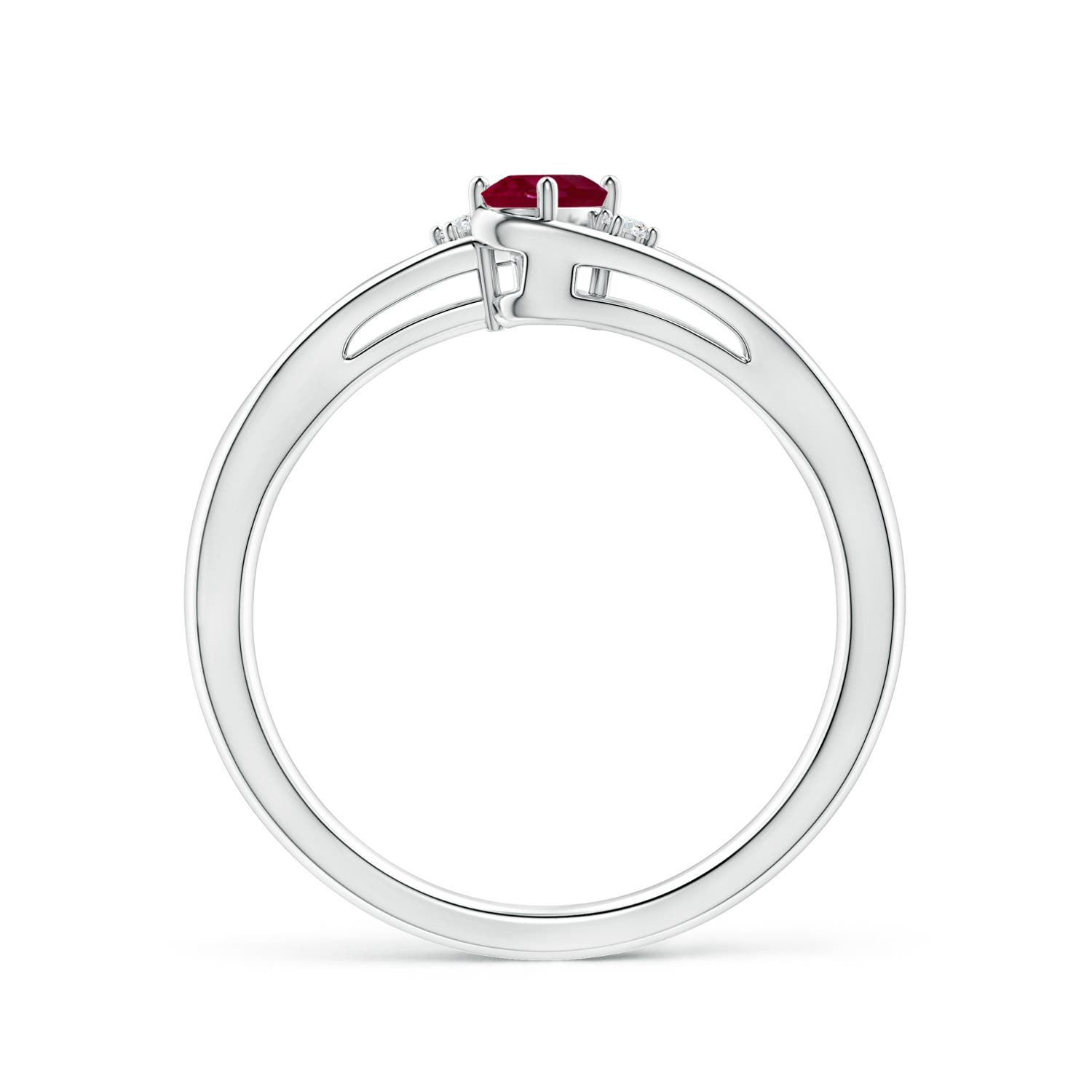 A - Ruby / 0.27 CT / 14 KT White Gold