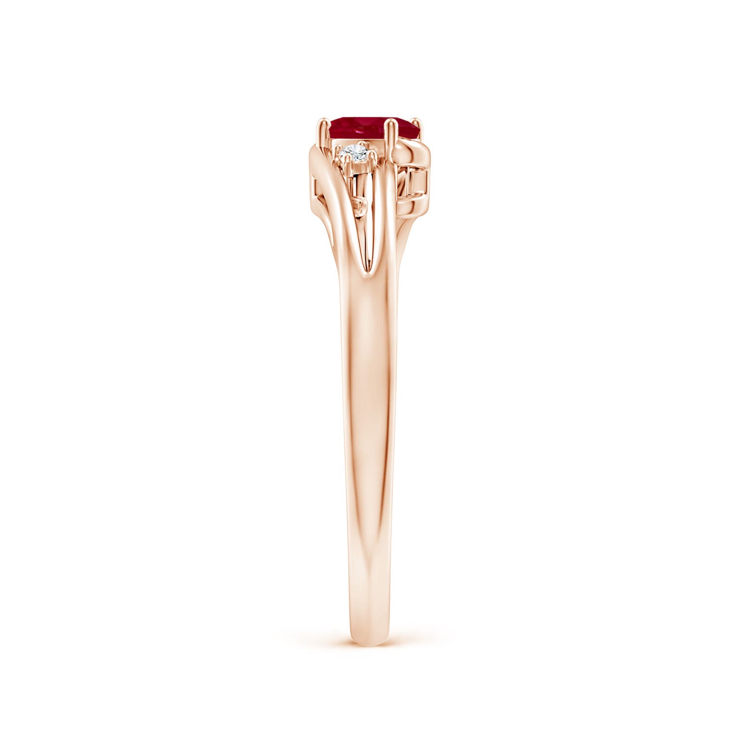 AA - Ruby / 0.27 CT / 14 KT Rose Gold