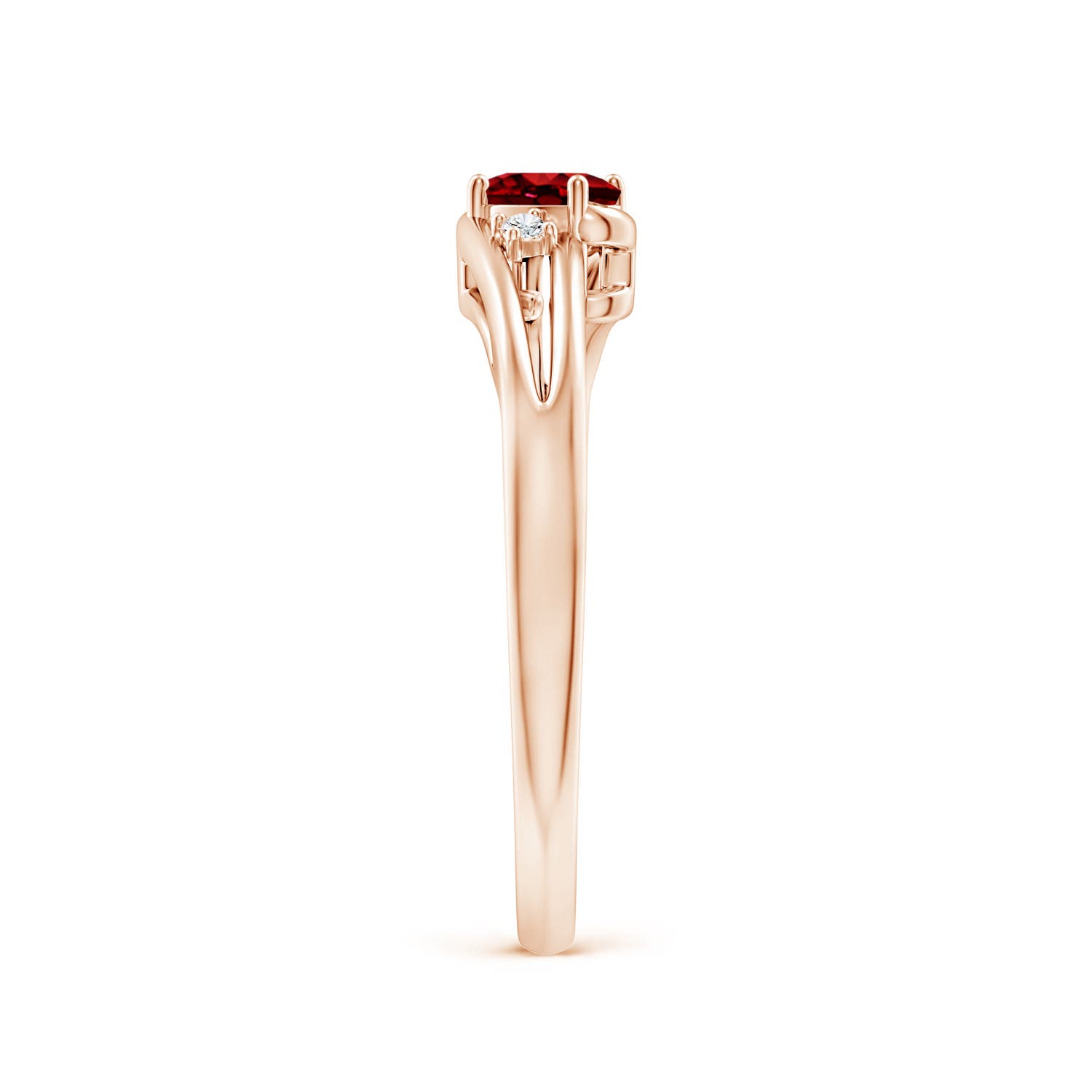 AAAA - Ruby / 0.27 CT / 14 KT Rose Gold