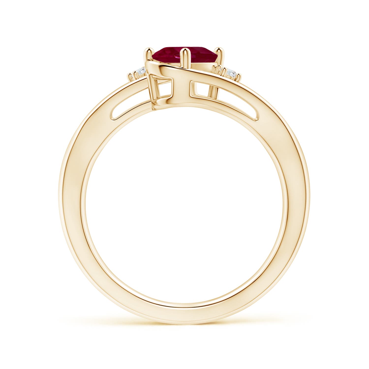 A - Ruby / 1.04 CT / 14 KT Yellow Gold