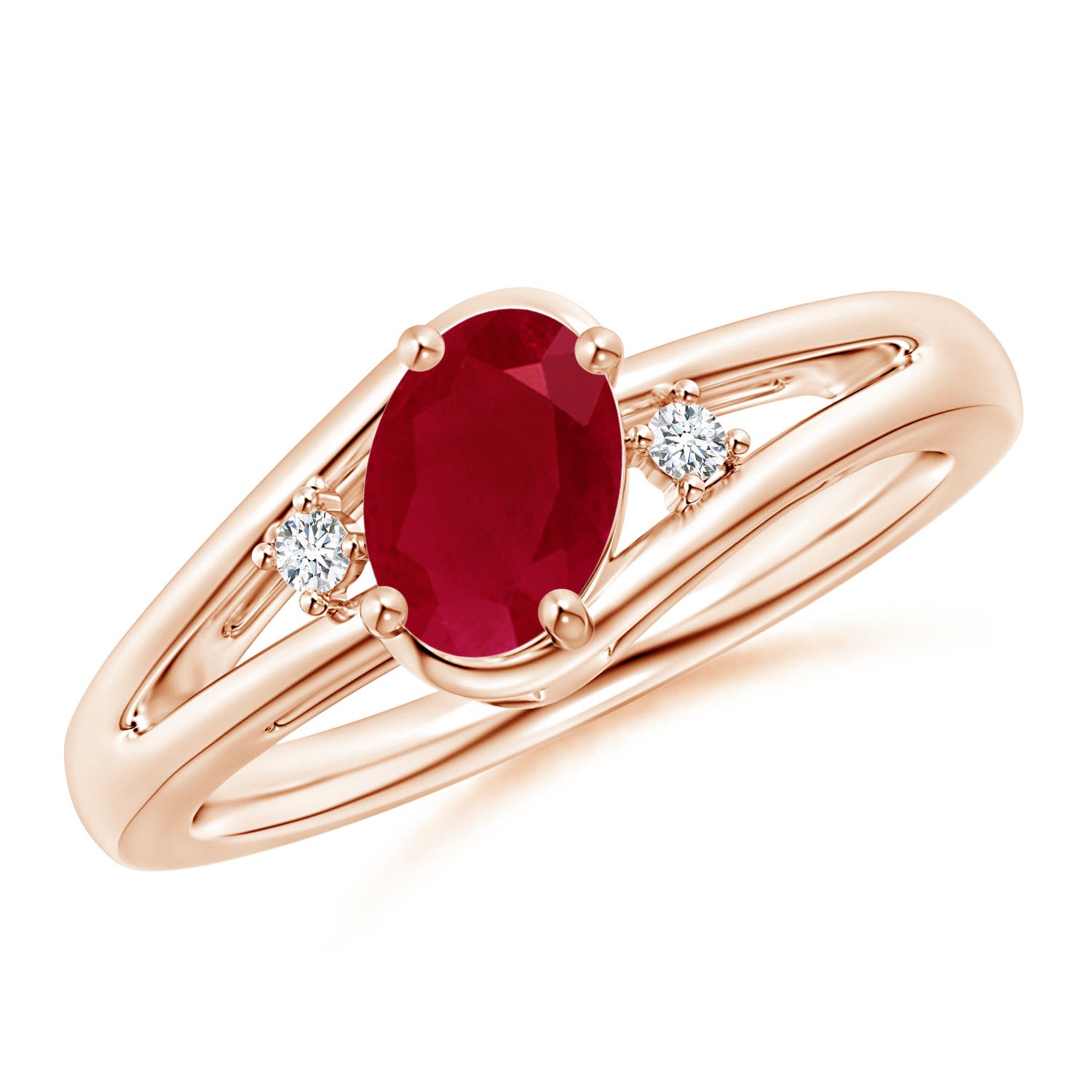 AA - Ruby / 1.04 CT / 14 KT Rose Gold