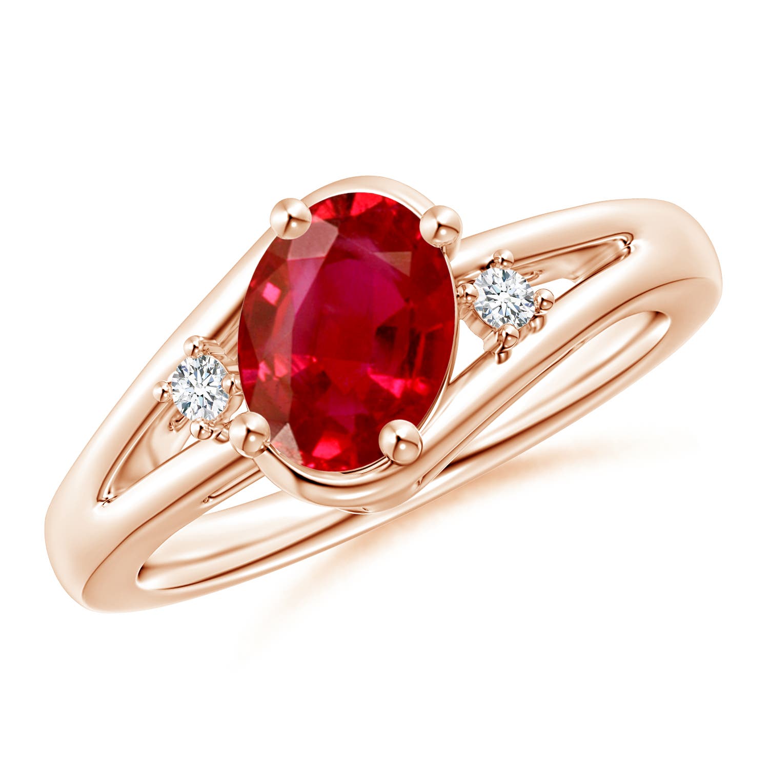 AAA - Ruby / 1.3 CT / 14 KT Rose Gold