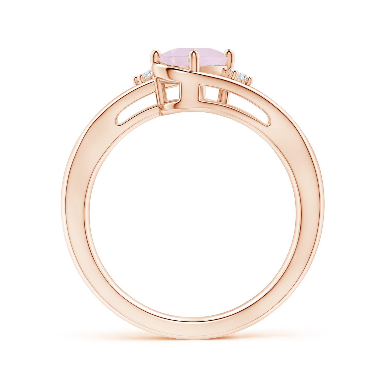 A - Rose Quartz / 0.74 CT / 14 KT Rose Gold