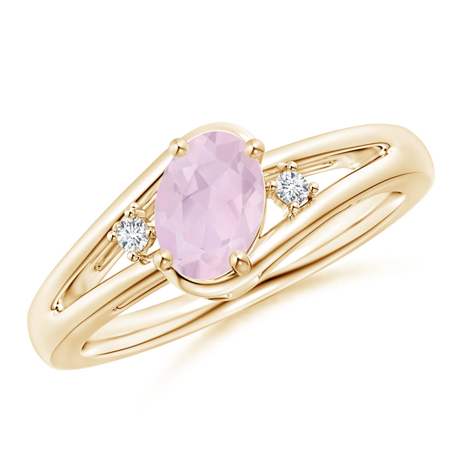 AA - Rose Quartz / 0.74 CT / 14 KT Yellow Gold