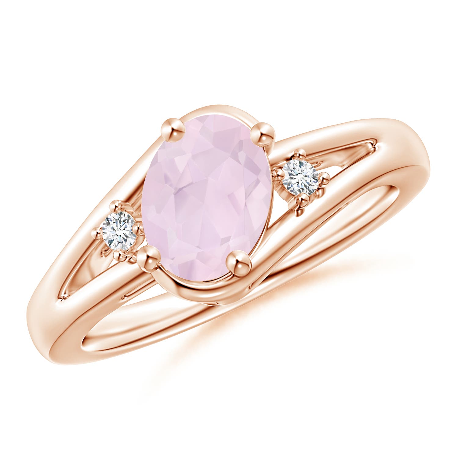 A - Rose Quartz / 1.05 CT / 14 KT Rose Gold