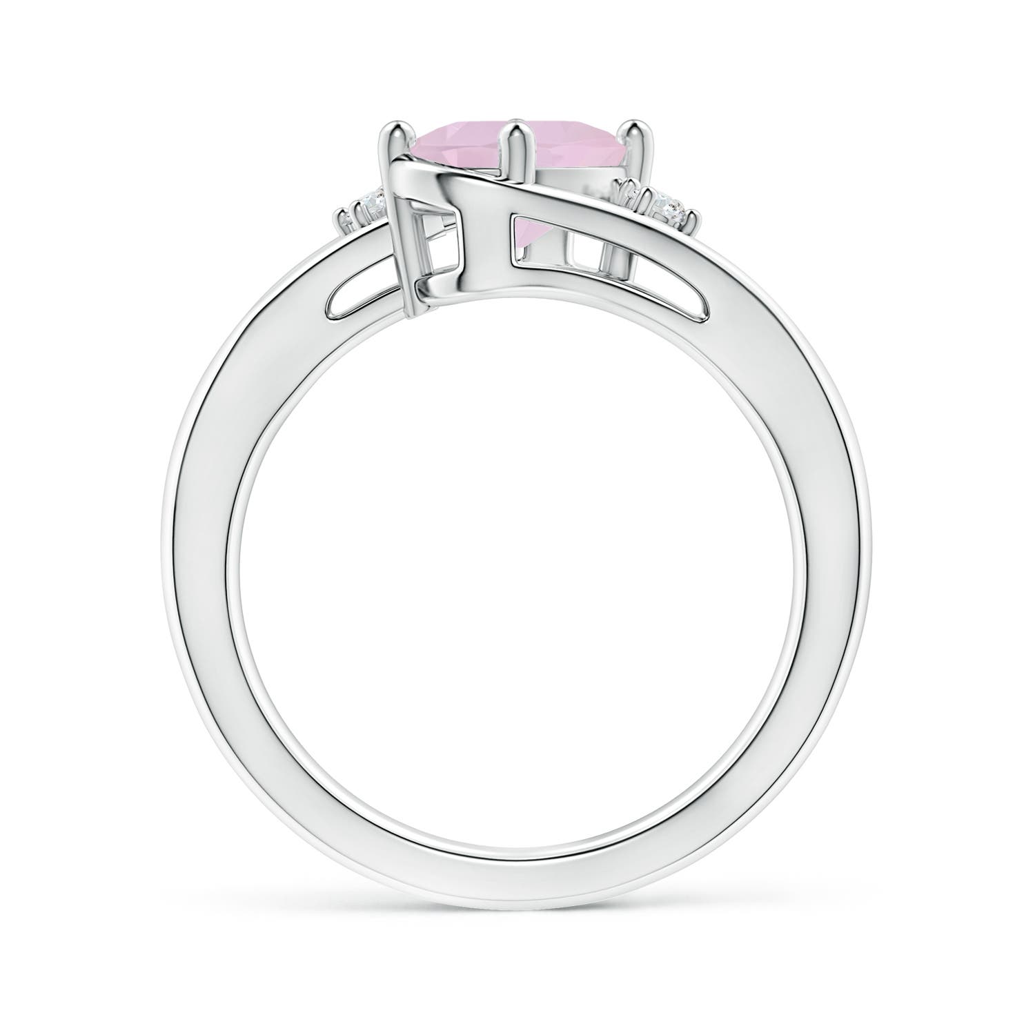 AA - Rose Quartz / 1.05 CT / 14 KT White Gold