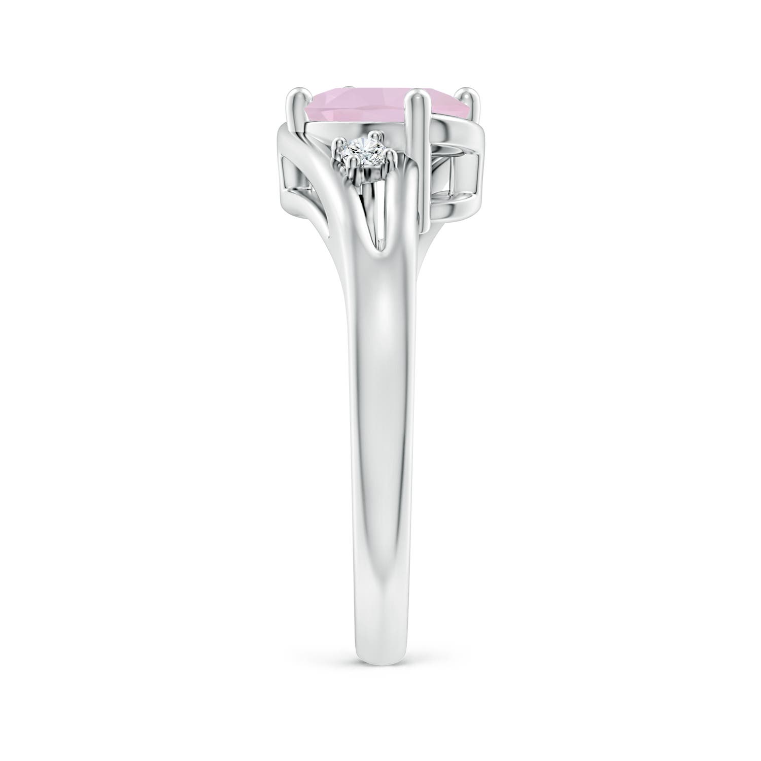 AA - Rose Quartz / 1.05 CT / 14 KT White Gold