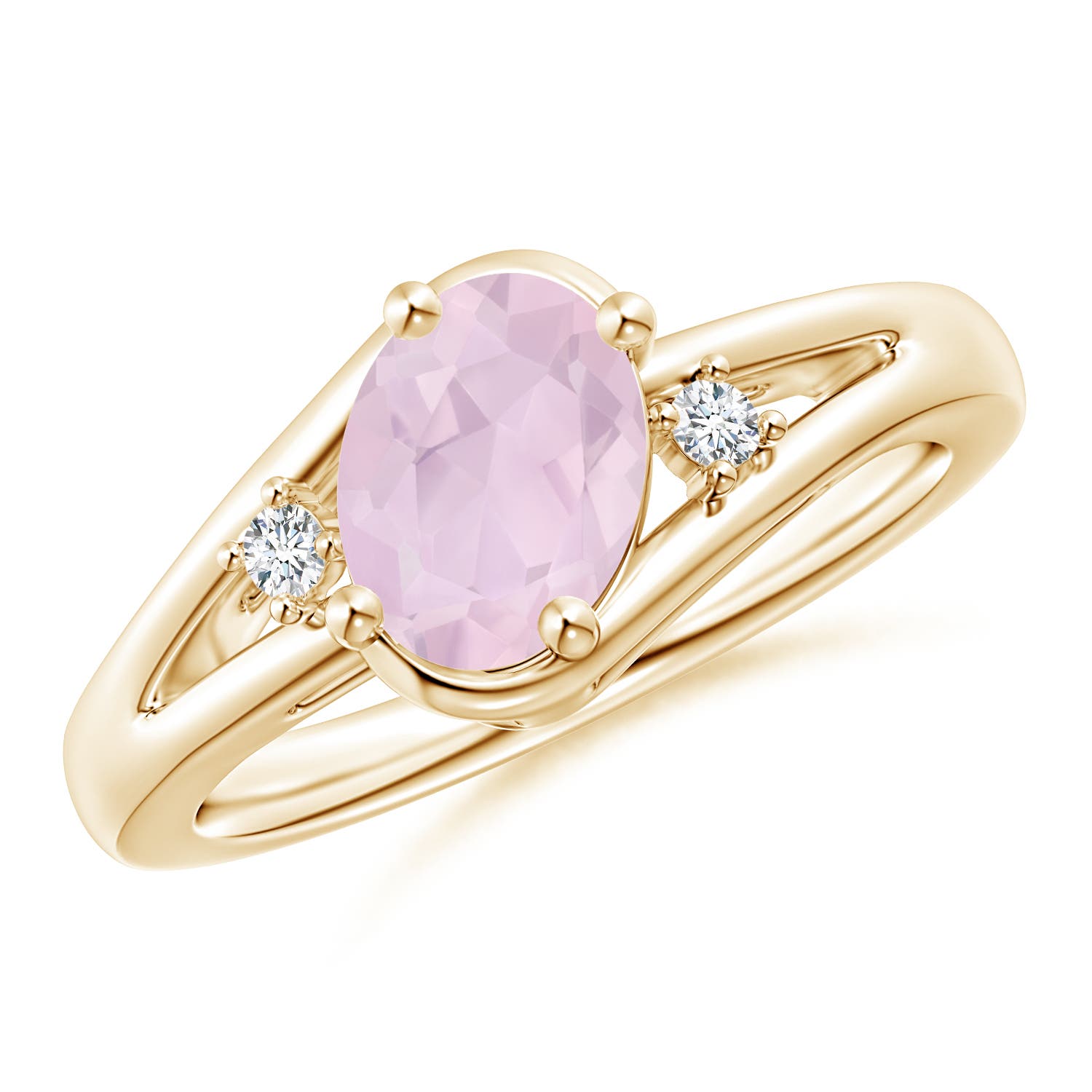 AA - Rose Quartz / 1.05 CT / 14 KT Yellow Gold