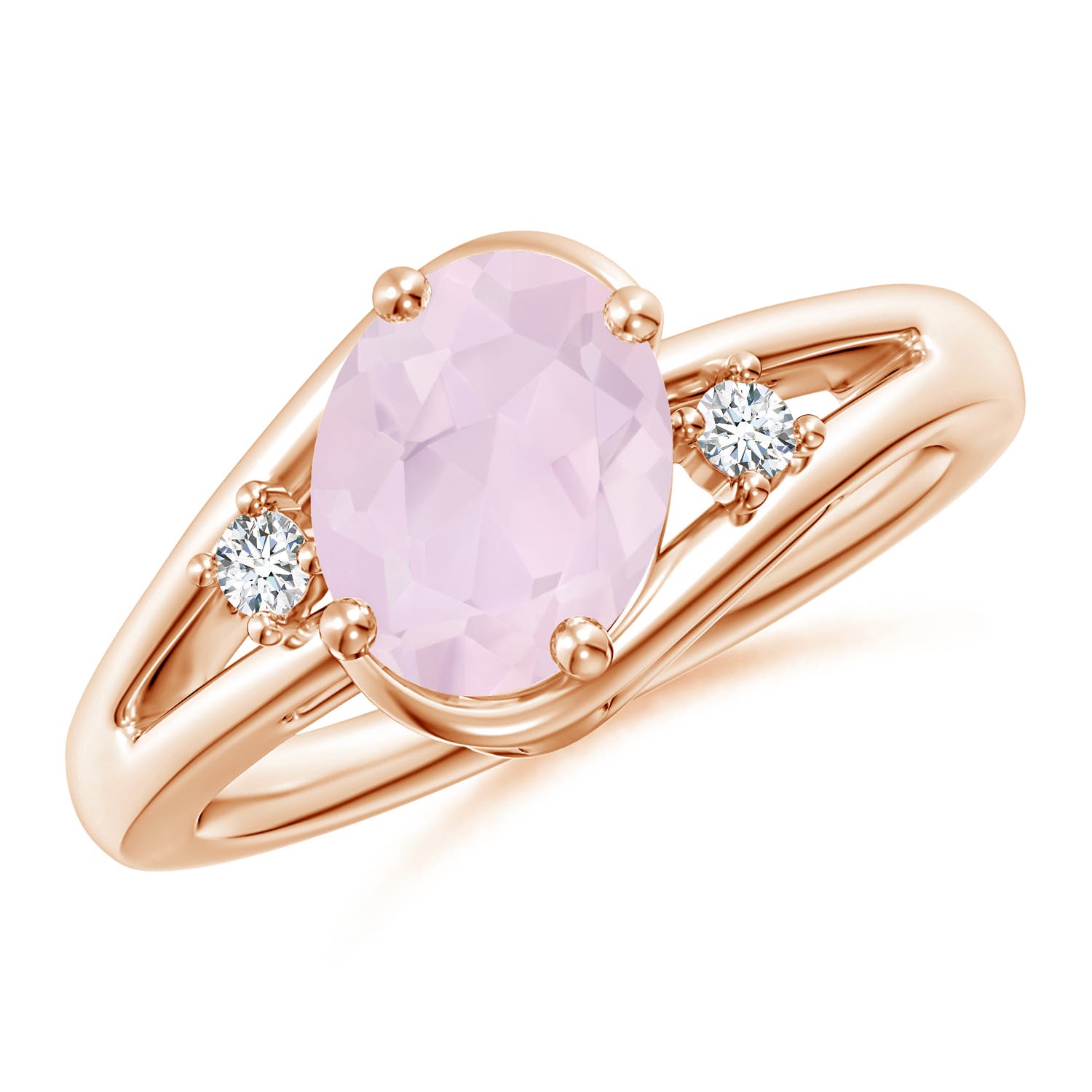 A - Rose Quartz / 1.59 CT / 14 KT Rose Gold