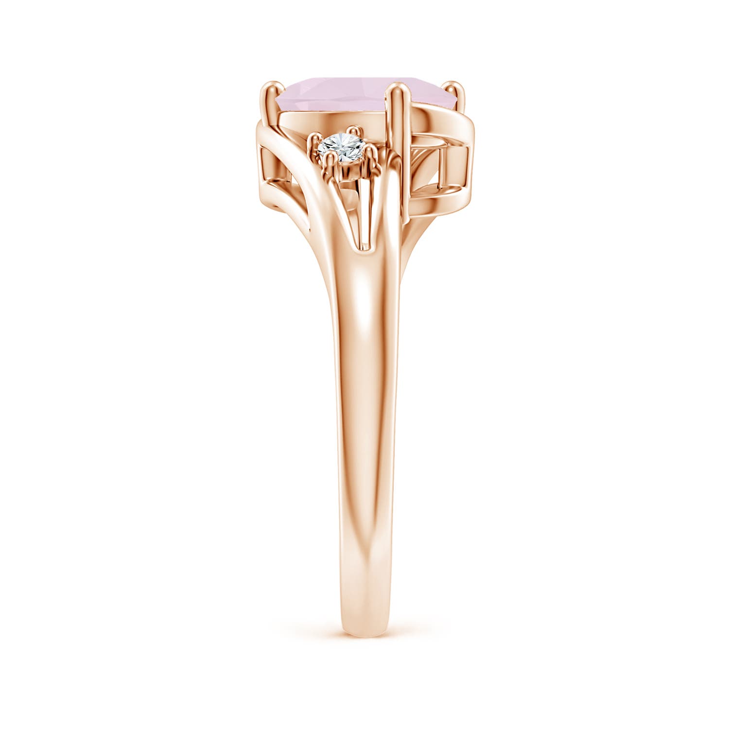 A - Rose Quartz / 1.59 CT / 14 KT Rose Gold