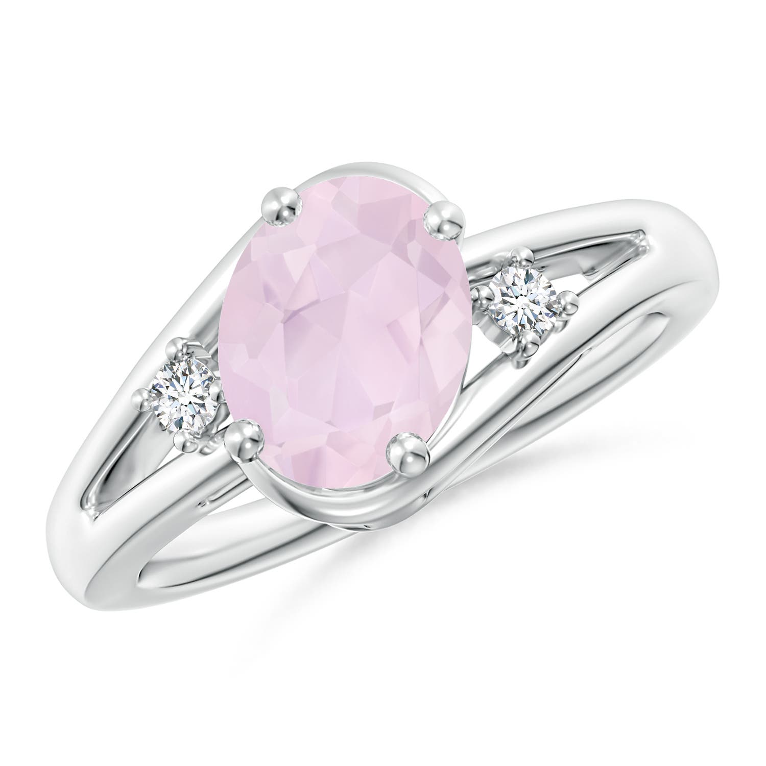 A - Rose Quartz / 1.59 CT / 14 KT White Gold