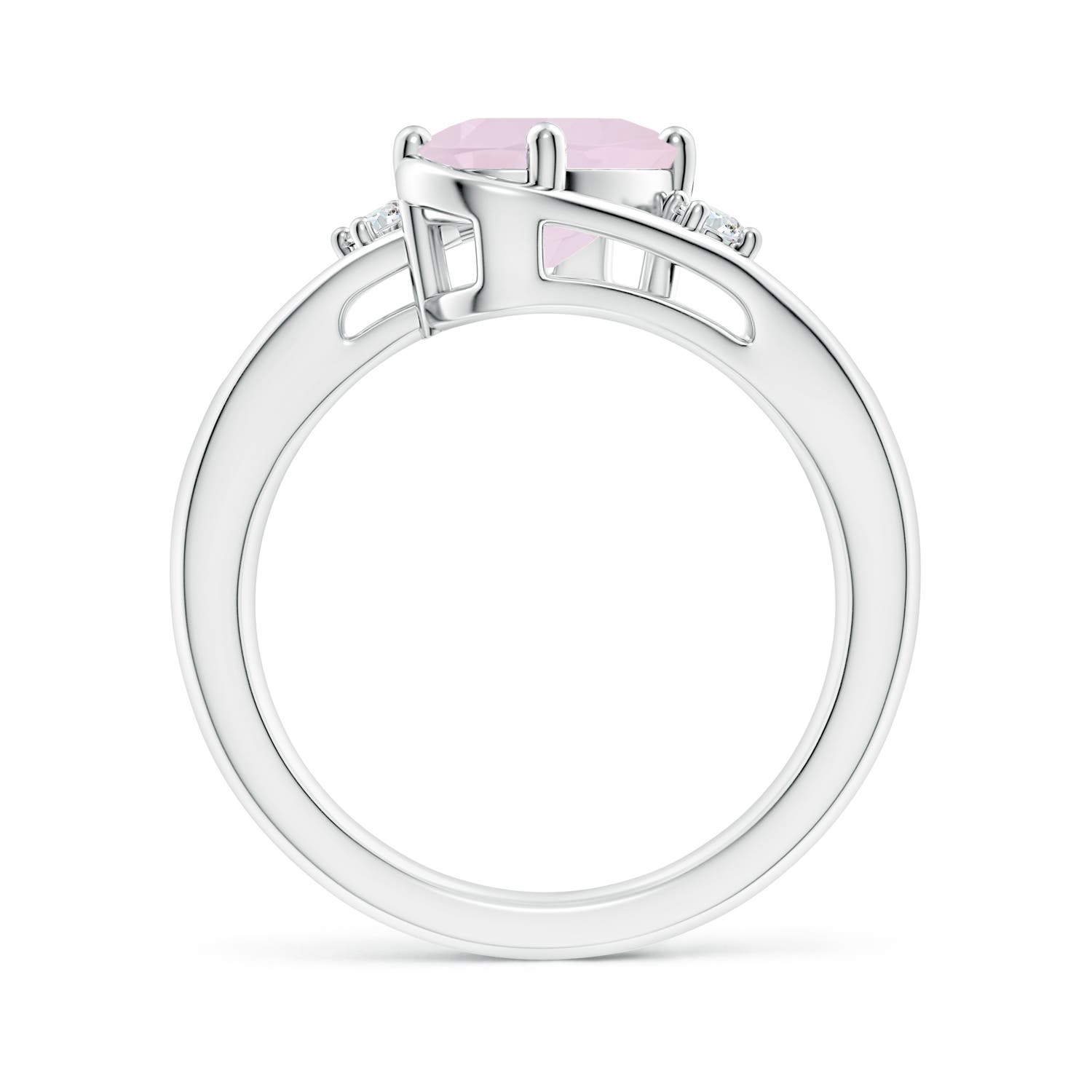 A - Rose Quartz / 1.59 CT / 14 KT White Gold