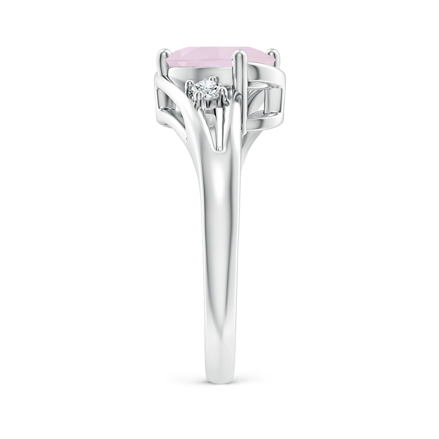 A - Rose Quartz / 1.59 CT / 14 KT White Gold