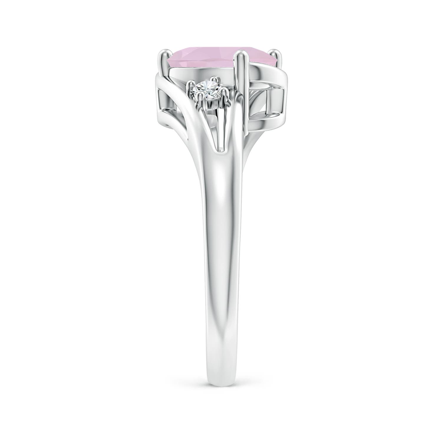 AA - Rose Quartz / 1.59 CT / 14 KT White Gold