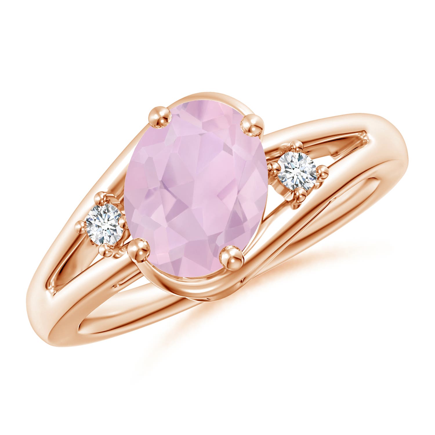 AAA - Rose Quartz / 1.59 CT / 14 KT Rose Gold