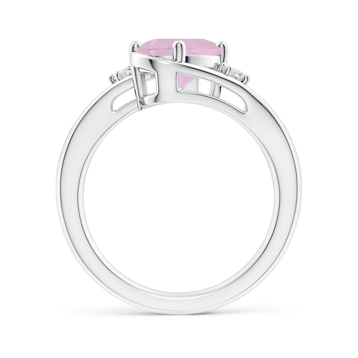 AAA - Rose Quartz / 1.59 CT / 14 KT White Gold