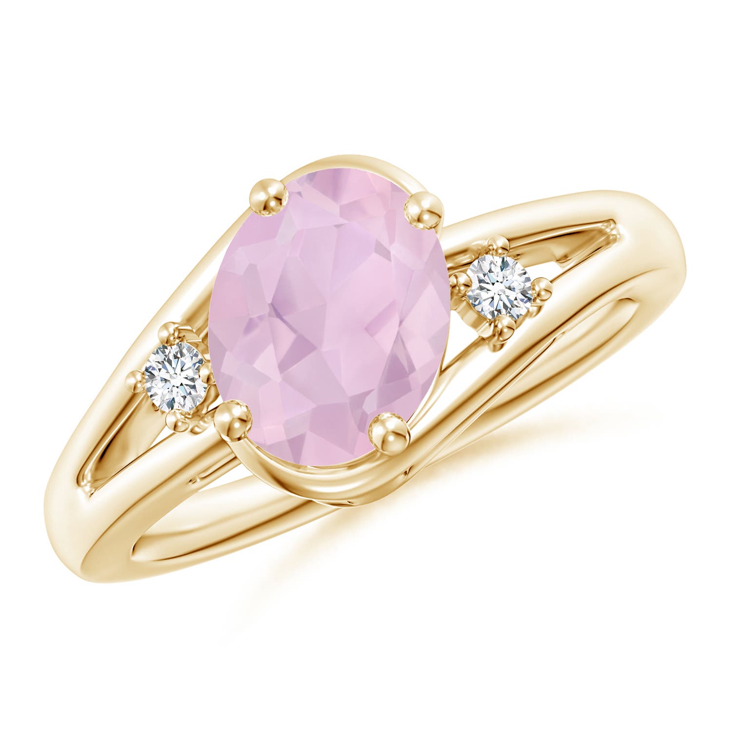 AAA - Rose Quartz / 1.59 CT / 14 KT Yellow Gold