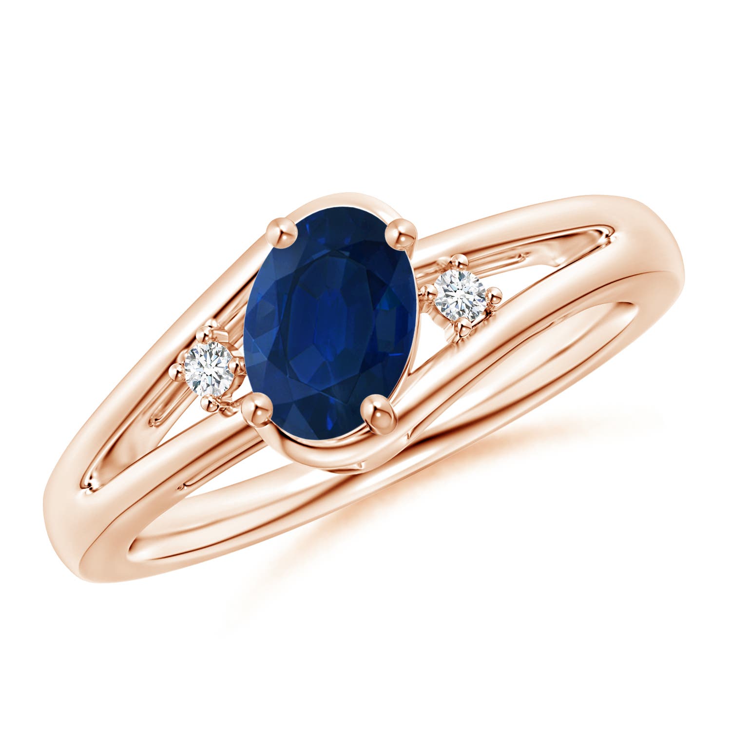 AA - Blue Sapphire / 0.89 CT / 14 KT Rose Gold