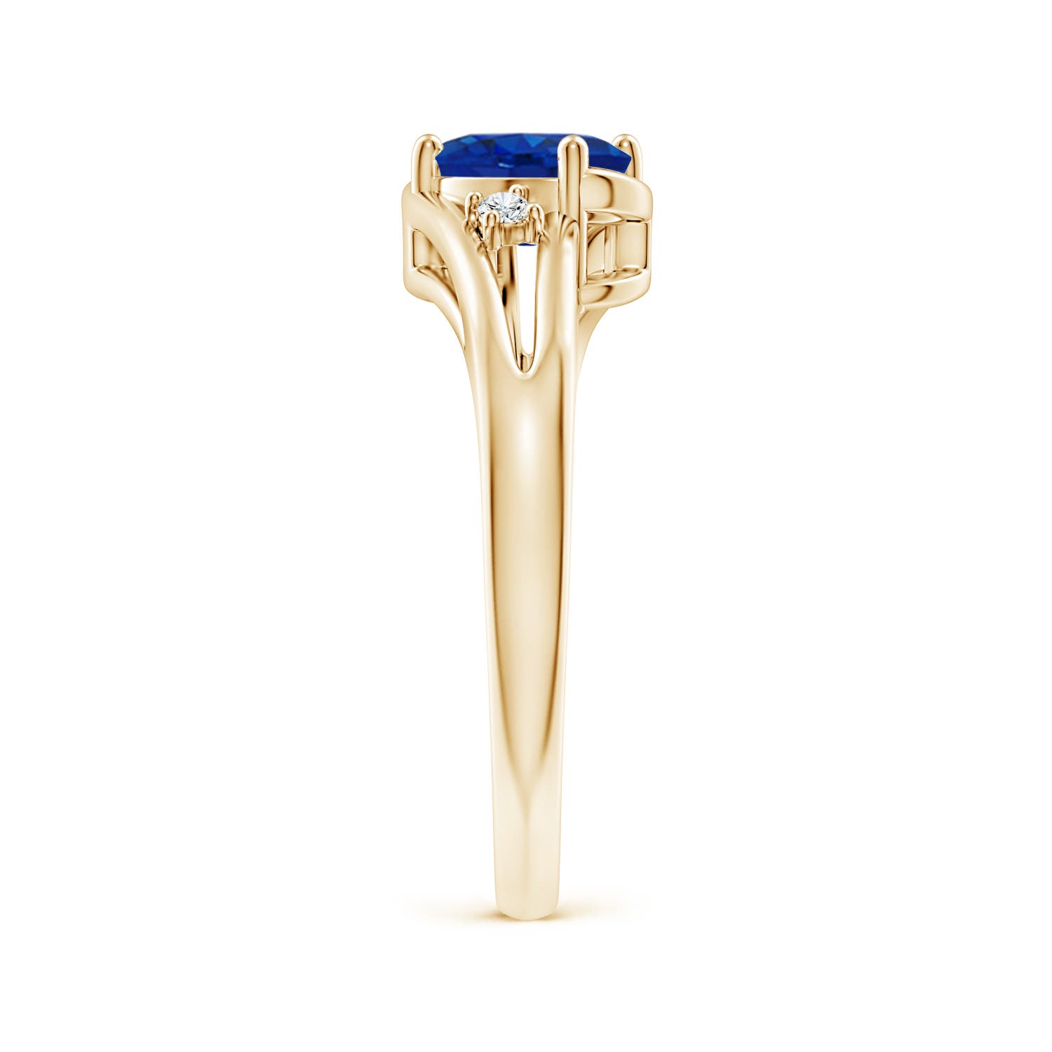 AAA - Blue Sapphire / 0.89 CT / 14 KT Yellow Gold