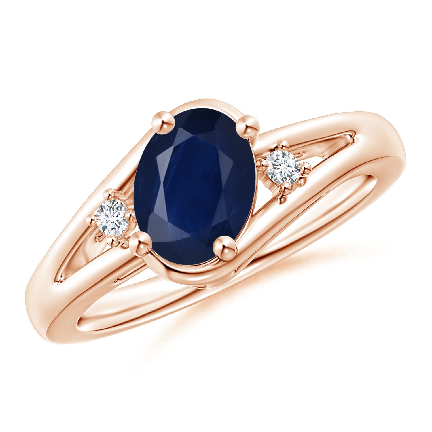 A - Blue Sapphire / 1.6 CT / 14 KT Rose Gold