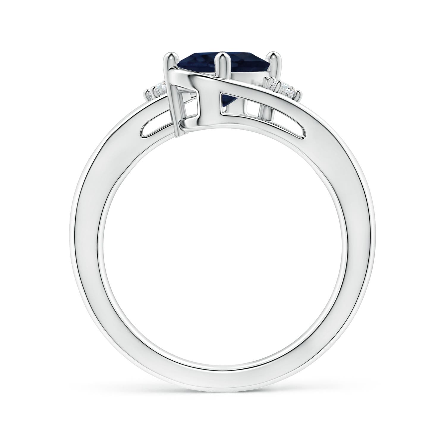 A - Blue Sapphire / 1.6 CT / 14 KT White Gold