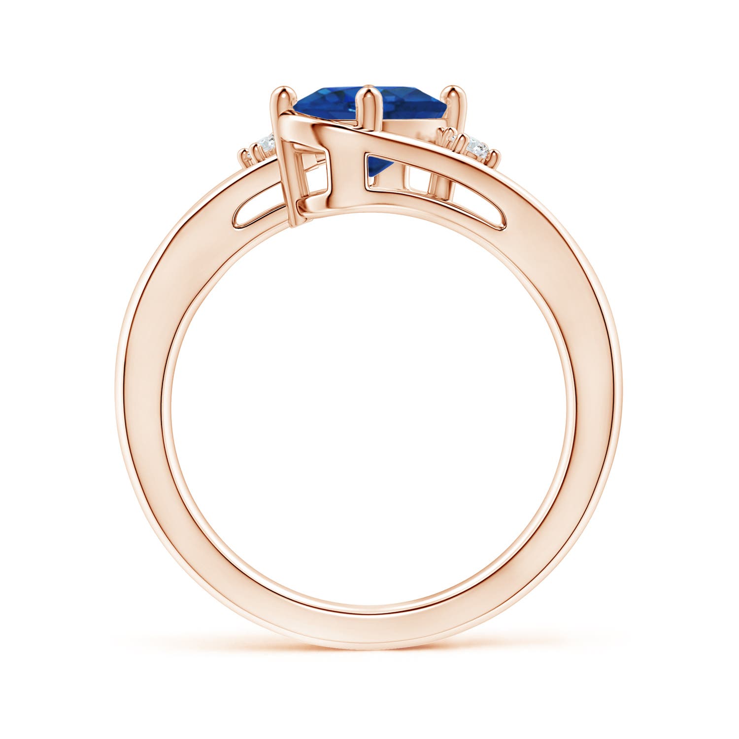 AAA - Blue Sapphire / 1.6 CT / 14 KT Rose Gold