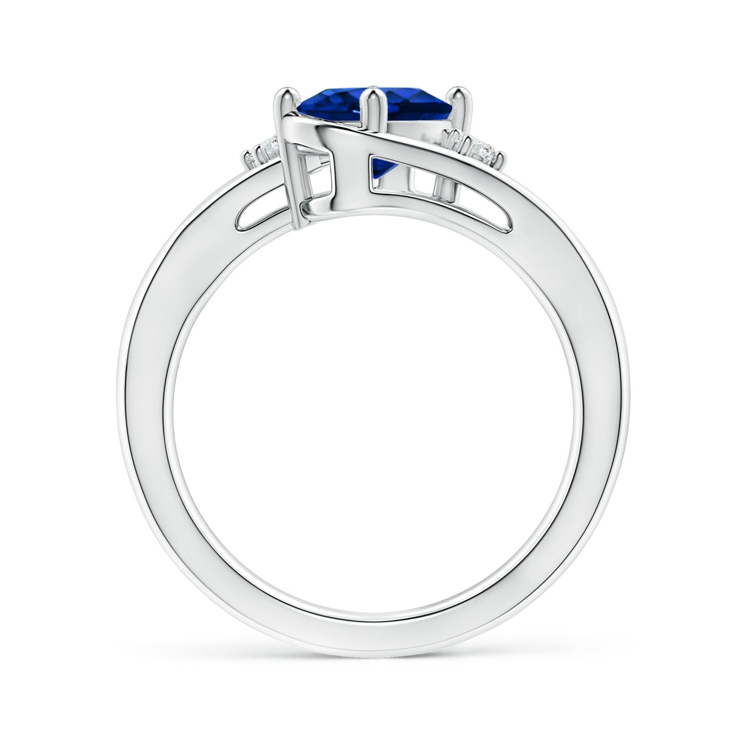 AAAA - Blue Sapphire / 1.6 CT / 14 KT White Gold