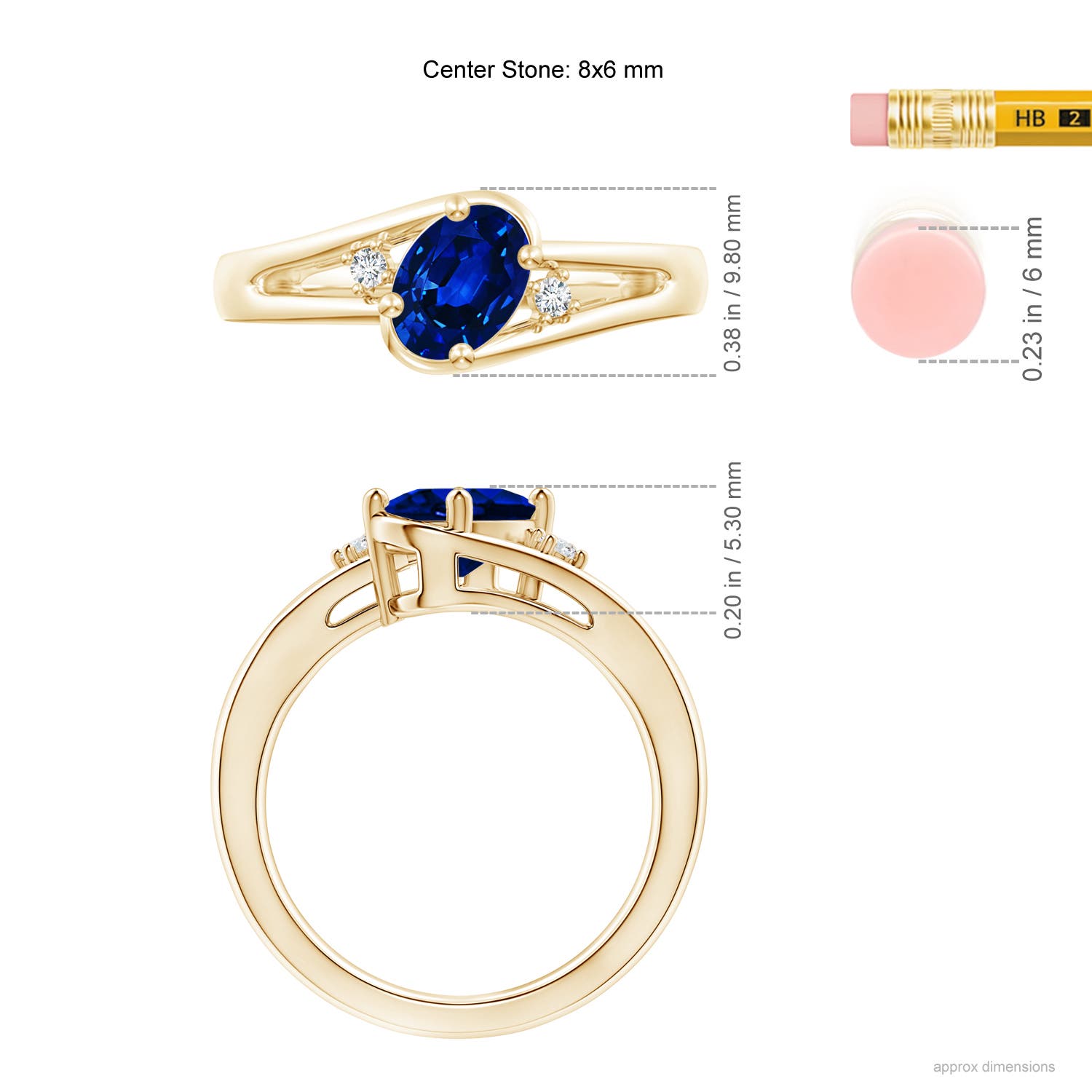 AAAA - Blue Sapphire / 1.6 CT / 14 KT Yellow Gold