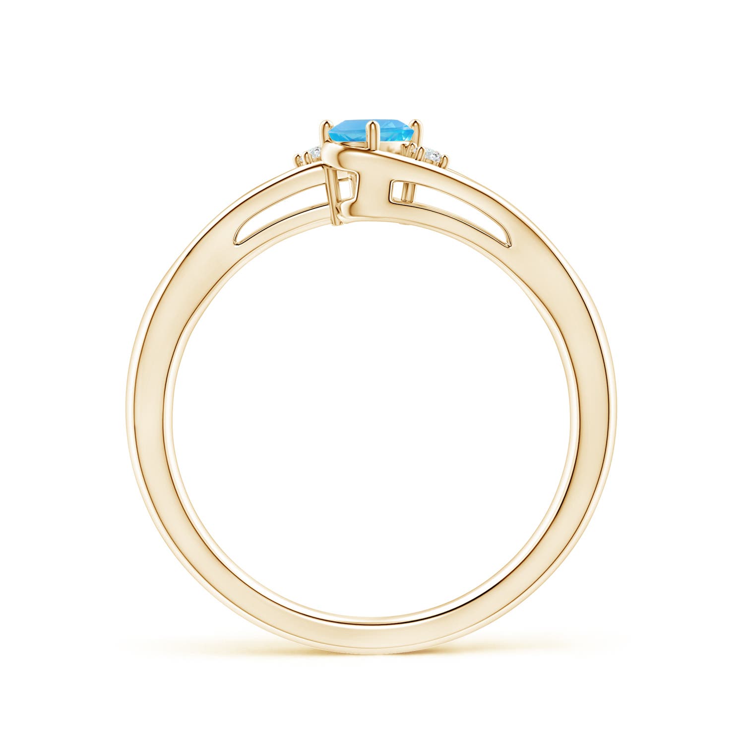 AA - Swiss Blue Topaz / 0.29 CT / 14 KT Yellow Gold