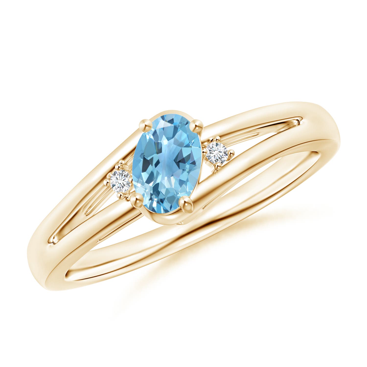 A - Swiss Blue Topaz / 0.56 CT / 14 KT Yellow Gold