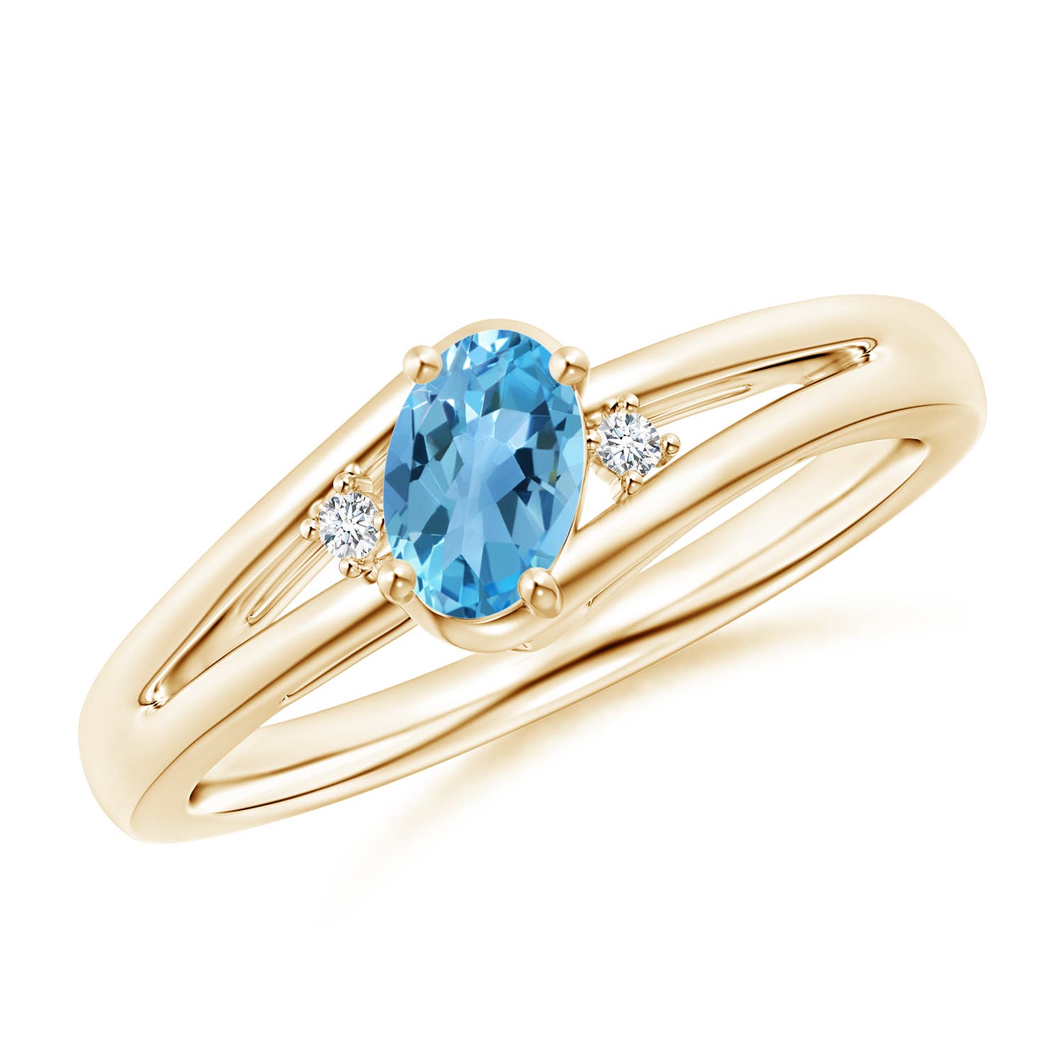 AA - Swiss Blue Topaz / 0.56 CT / 14 KT Yellow Gold