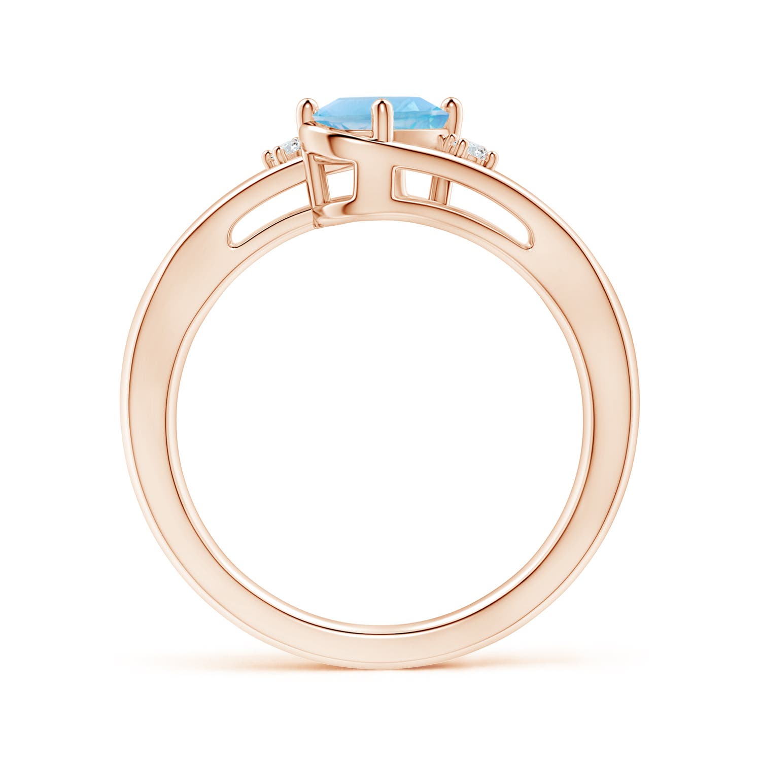 A - Swiss Blue Topaz / 0.99 CT / 14 KT Rose Gold