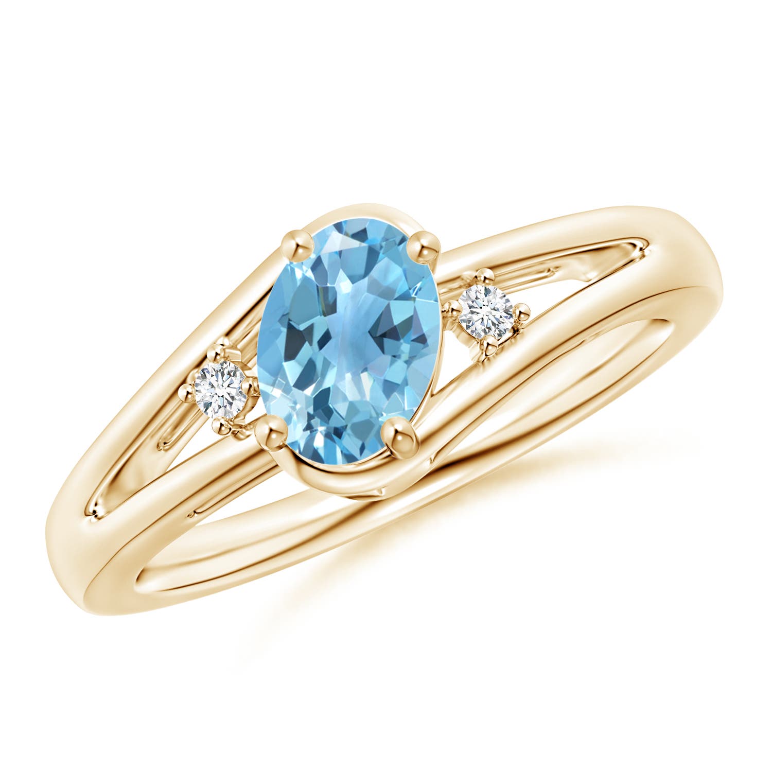 A - Swiss Blue Topaz / 0.99 CT / 14 KT Yellow Gold