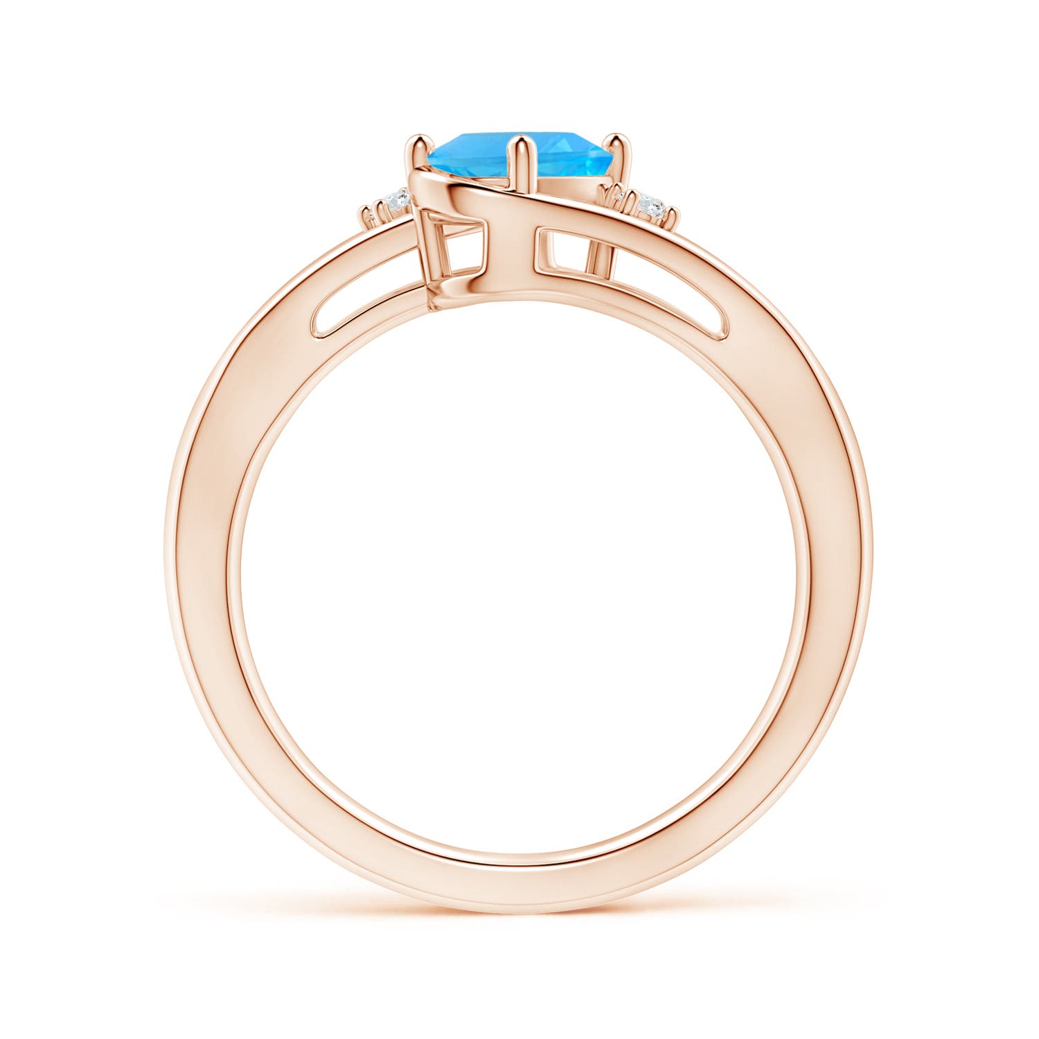 AAA - Swiss Blue Topaz / 0.99 CT / 14 KT Rose Gold