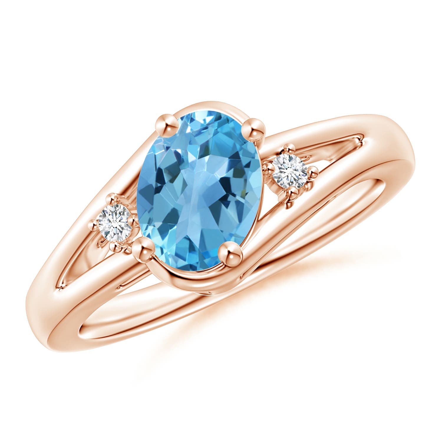 AA - Swiss Blue Topaz / 1.55 CT / 14 KT Rose Gold