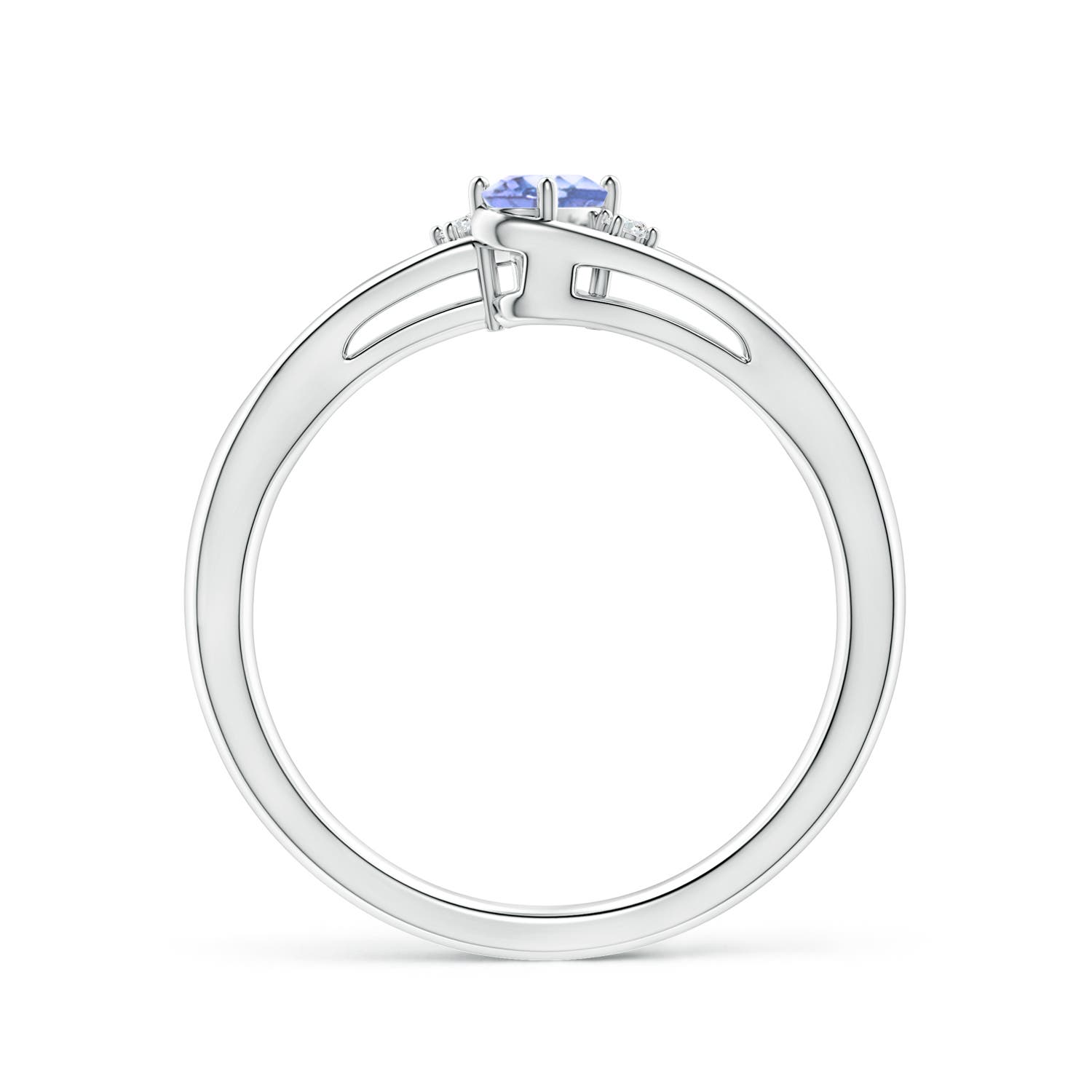 A - Tanzanite / 0.22 CT / 14 KT White Gold