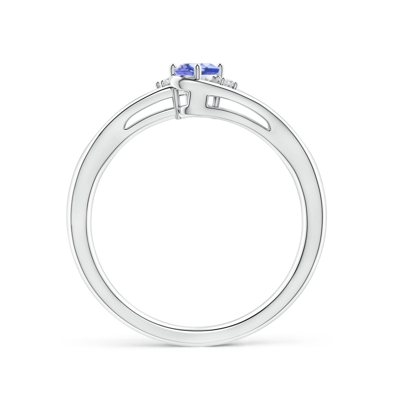 AA - Tanzanite / 0.22 CT / 14 KT White Gold