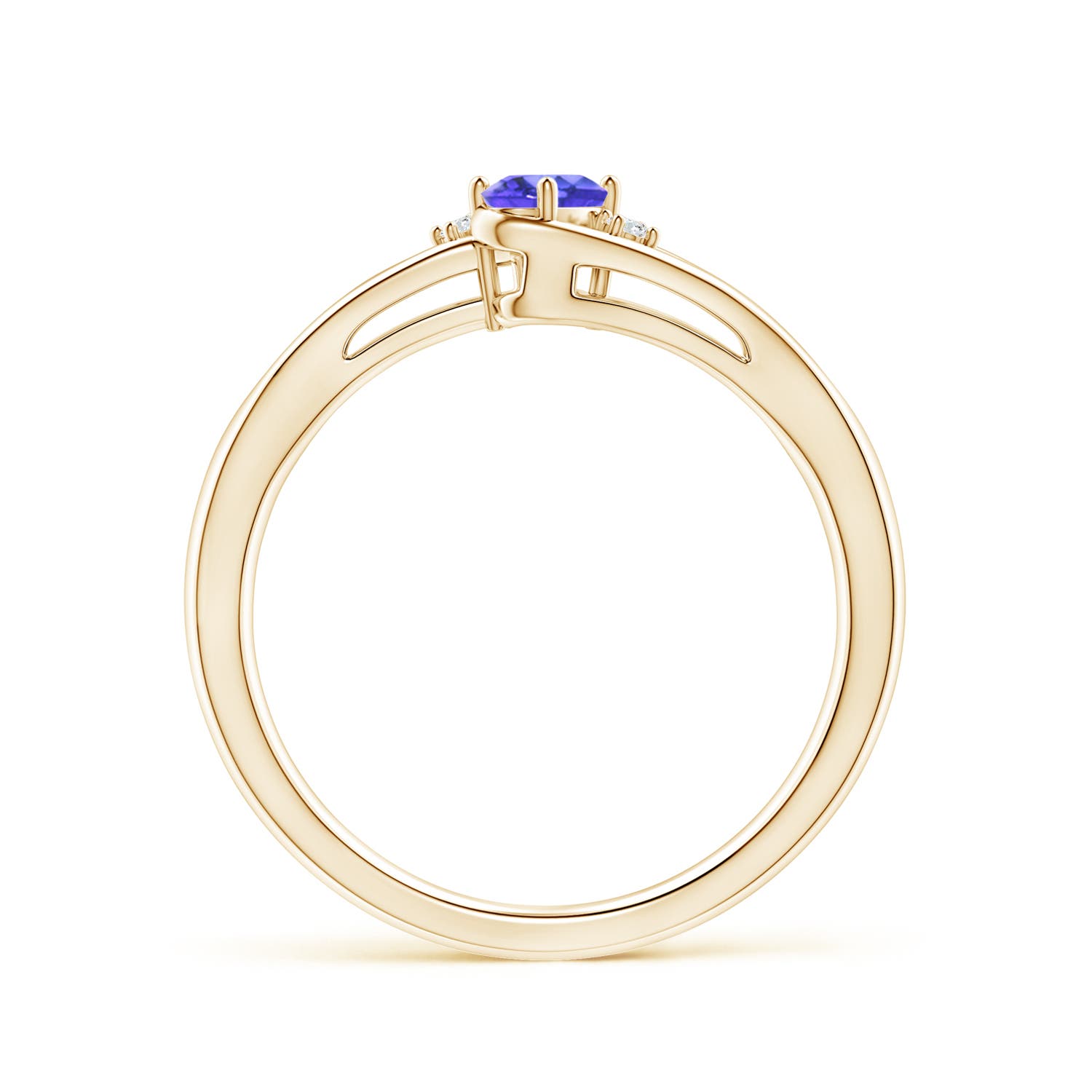 AAA - Tanzanite / 0.22 CT / 14 KT Yellow Gold