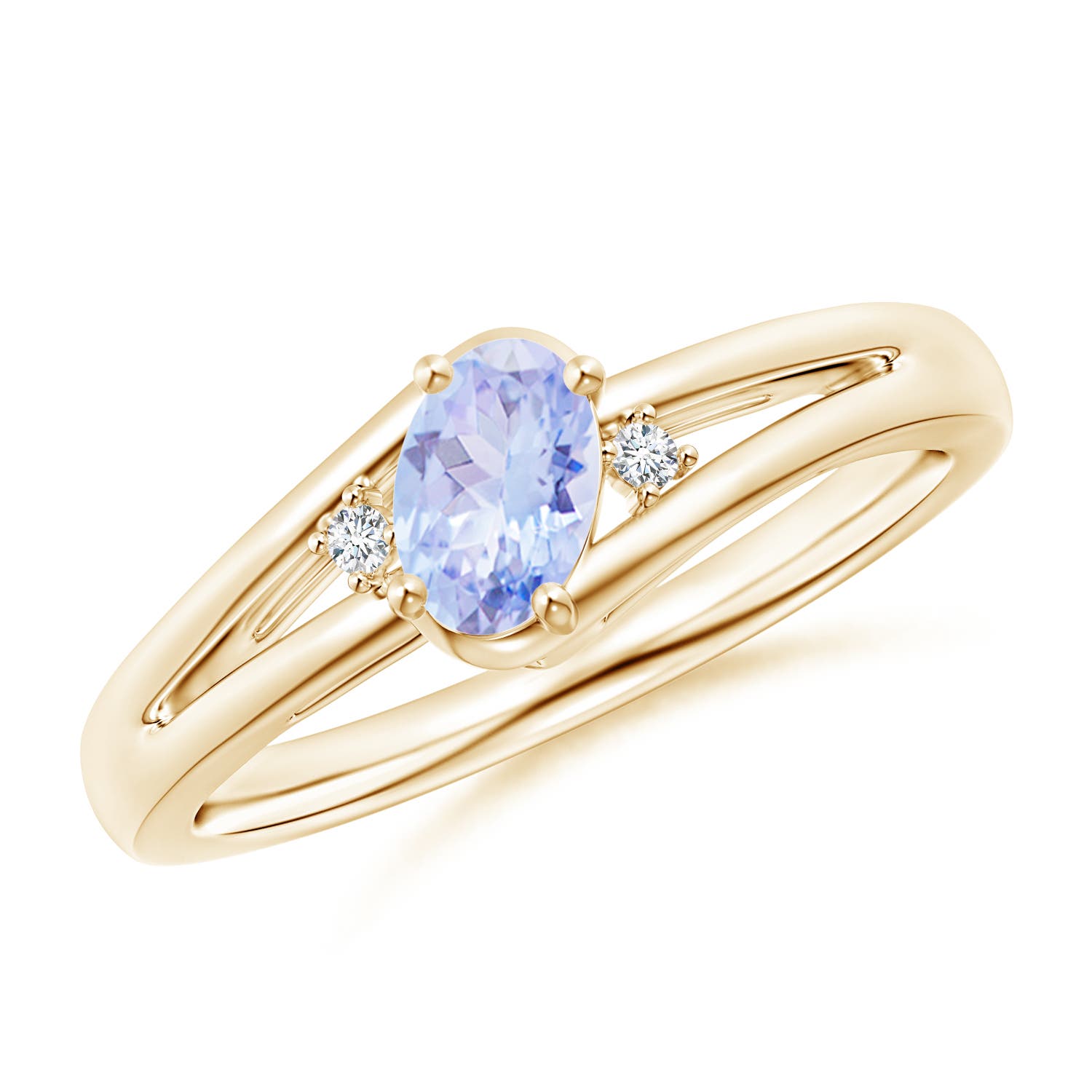 A - Tanzanite / 0.47 CT / 14 KT Yellow Gold