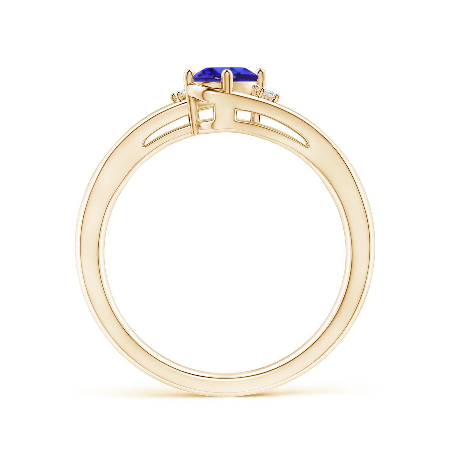 AAAA - Tanzanite / 0.47 CT / 14 KT Yellow Gold